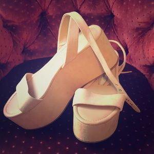 Kendall and Kylie Mauve colored platform wedges